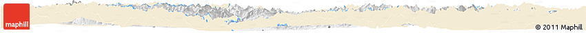 Classic Style Horizon Map of Bolzano, single color outside
