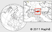 Blank Location Map of Bolzano, highlighted country