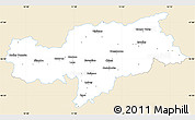 Classic Style Simple Map of Bolzano, single color outside