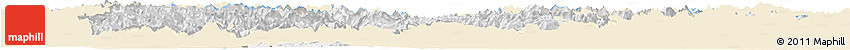 Classic Style Horizon Map of Trentino-Alto Adige, single color outside