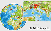 Physical Location Map of Trentino-Alto Adige, within the entire country