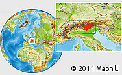 Physical Location Map of Trentino-Alto Adige