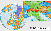 Political Location Map of Trentino-Alto Adige