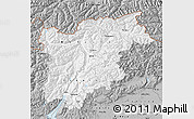 Gray Map of Trentino-Alto Adige