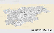 Classic Style Panoramic Map of Trentino-Alto Adige, single color outside