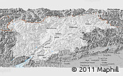 Gray Panoramic Map of Trentino-Alto Adige