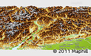 Physical Panoramic Map of Trentino-Alto Adige