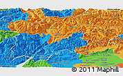 Political Panoramic Map of Trentino-Alto Adige