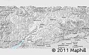 Silver Style Panoramic Map of Trentino-Alto Adige
