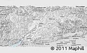 Silver Style Panoramic Map of Trentino-Alto Adige