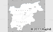 Gray Simple Map of Trentino-Alto Adige, single color outside