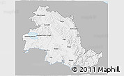 Gray 3D Map of Perugia, single color outside