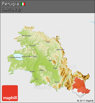 Physical 3D Map of Perugia, single color outside