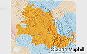 Political 3D Map of Perugia, lighten