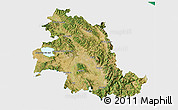 Satellite 3D Map of Perugia, single color outside
