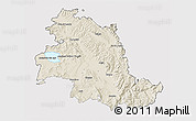 Shaded Relief 3D Map of Perugia, cropped outside