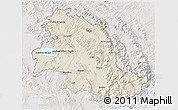 Shaded Relief 3D Map of Perugia, lighten, semi-desaturated