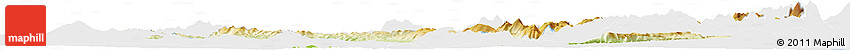 Physical Horizon Map of Perugia, single color outside