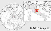Blank Location Map of Perugia, highlighted country, highlighted parent region