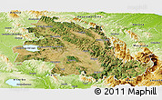 Satellite Panoramic Map of Perugia, physical outside