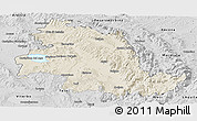 Shaded Relief Panoramic Map of Perugia, desaturated