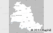 Gray Simple Map of Perugia, single color outside