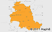 Political Simple Map of Perugia, single color outside, borders and labels