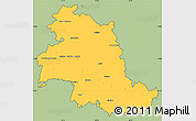 Savanna Style Simple Map of Perugia, cropped outside