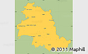 Savanna Style Simple Map of Perugia, single color outside