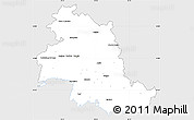 Silver Style Simple Map of Perugia, single color outside