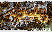 Physical 3D Map of Valle d'Aosta, darken