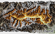 Physical 3D Map of Valle d'Aosta, darken, semi-desaturated