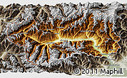 Physical 3D Map of Valle d'Aosta, semi-desaturated