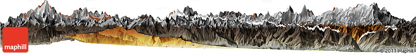 Physical Horizon Map of Valle D'Aosta, darken, semi-desaturated