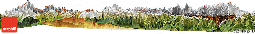 Physical Horizon Map of Valle D'Aosta, satellite outside