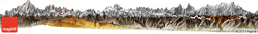 Physical Horizon Map of Valle D'Aosta, semi-desaturated