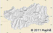 Classic Style Map of Valle d'Aosta, single color outside
