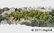 Satellite Panoramic Map of Valle d'Aosta, semi-desaturated