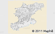 Classic Style 3D Map of Belluno, single color outside