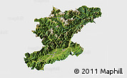 Satellite 3D Map of Belluno, single color outside