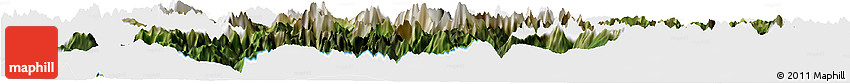Satellite Horizon Map of Belluno, single color outside