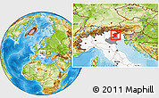 Physical Location Map of Belluno, highlighted country, highlighted parent region