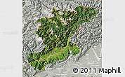Satellite Map of Belluno, lighten, semi-desaturated