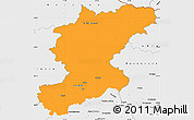 Political Simple Map of Belluno, single color outside, borders and labels