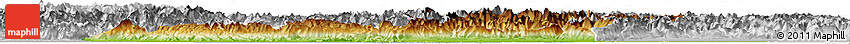 Physical Horizon Map of Veneto, lighten, desaturated