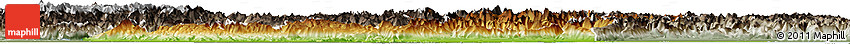 Physical Horizon Map of Veneto, semi-desaturated