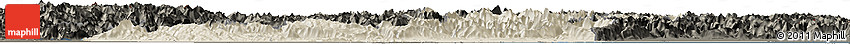 Shaded Relief Horizon Map of Veneto, darken