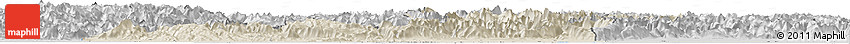 Shaded Relief Horizon Map of Veneto, desaturated