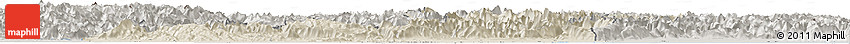 Shaded Relief Horizon Map of Veneto, semi-desaturated