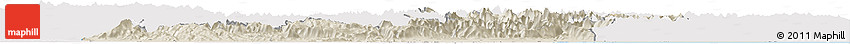 Shaded Relief Horizon Map of Veneto, single color outside